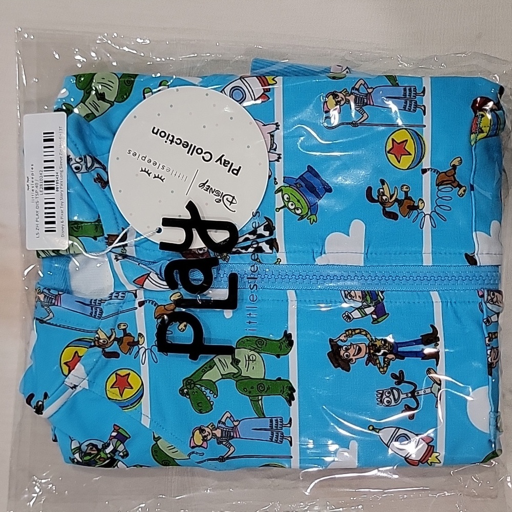 NWT Little Sleepies Disney Pixar Toy Story Zipped Hoodie 3T